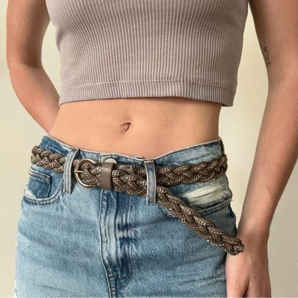 Braided Leather Belt - Picture 1 of 3